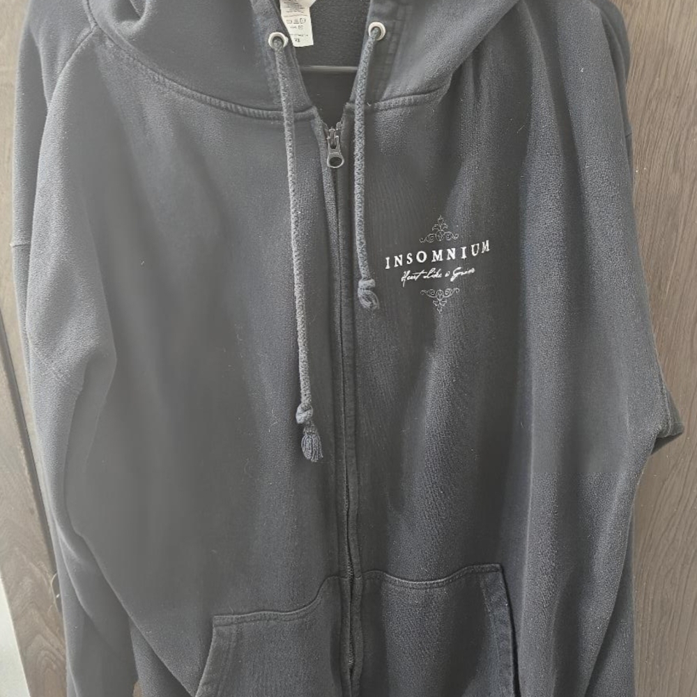 Insomnium Black Zip-Up Hoodie
